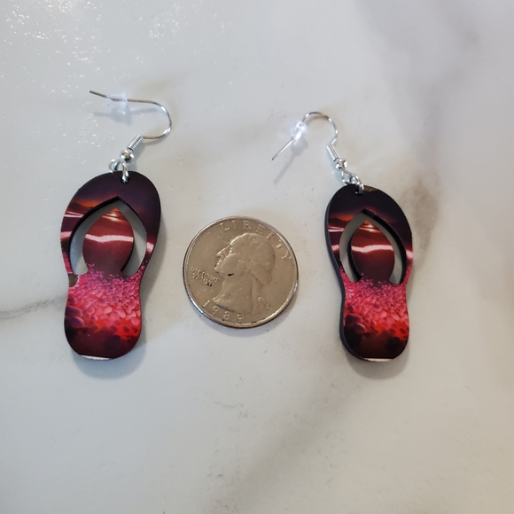 Pink Flip Flop Earrings - Picture 8 of 8